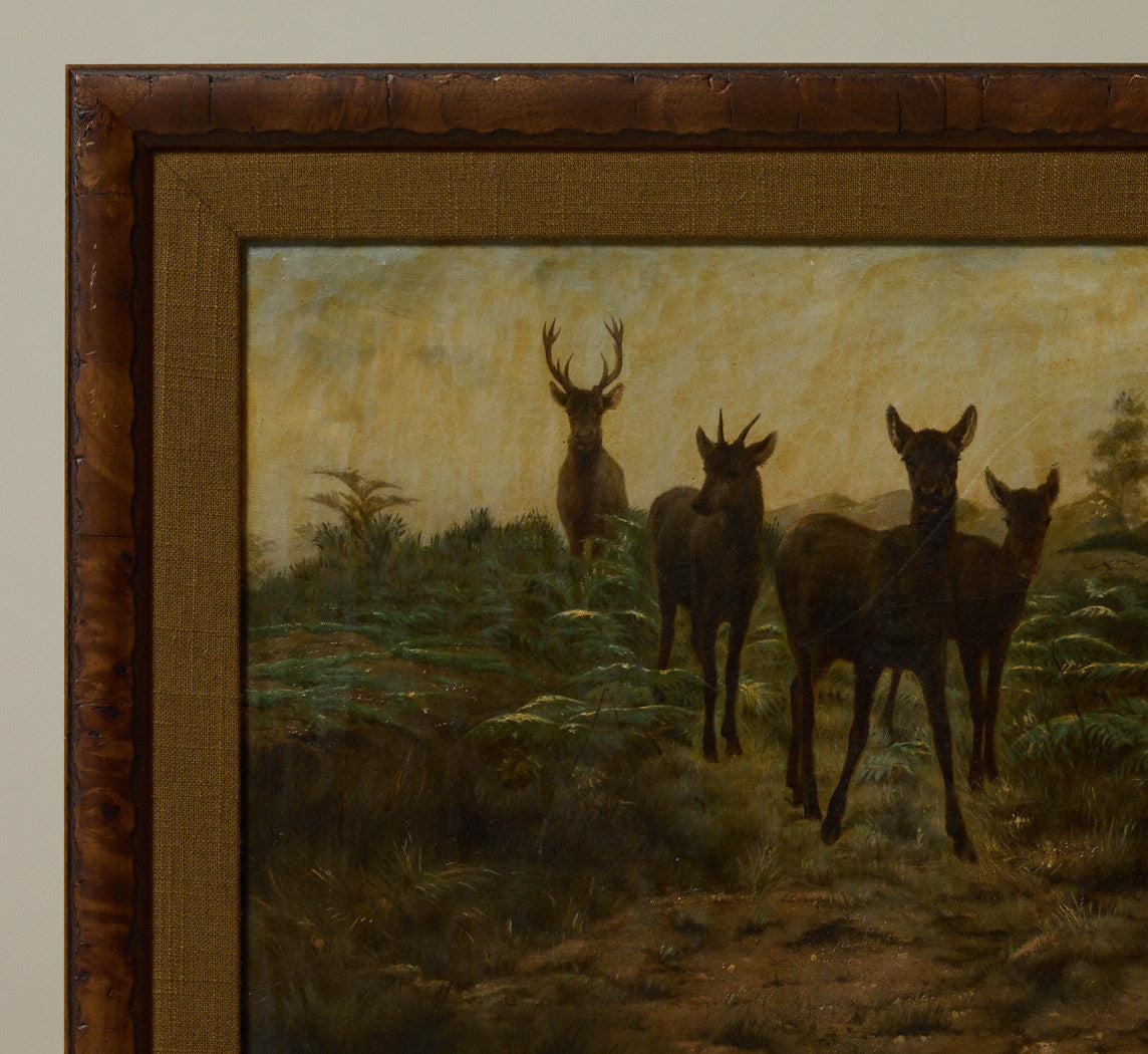 EARLY 20TH CENTURY SPANISH HERD OF DEER