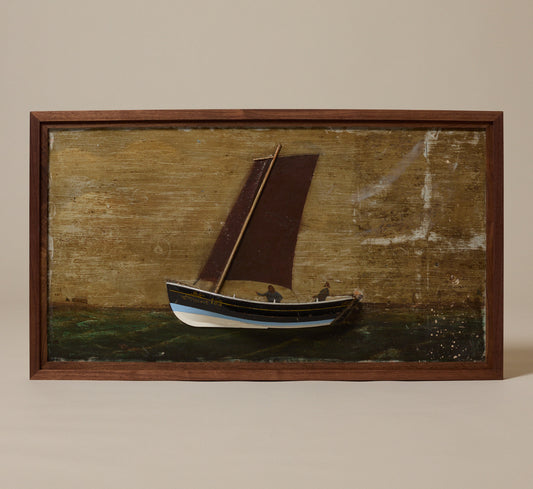 19TH CENTURY BRITISH MIXED MEDIA SAILBOAT