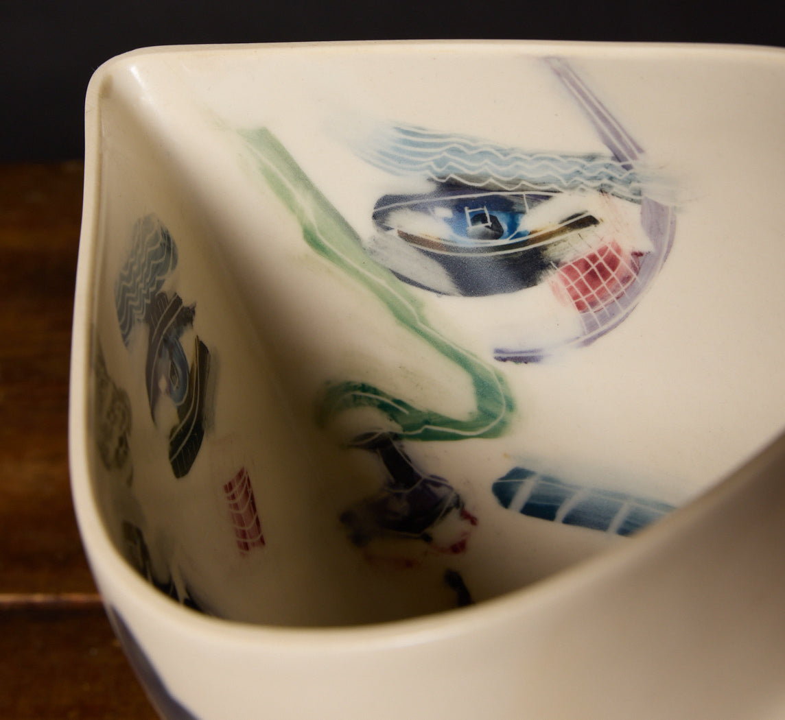ABSTRACT STONEWARE PITCHER BY AKIO TAKAMORI (1950-2017)