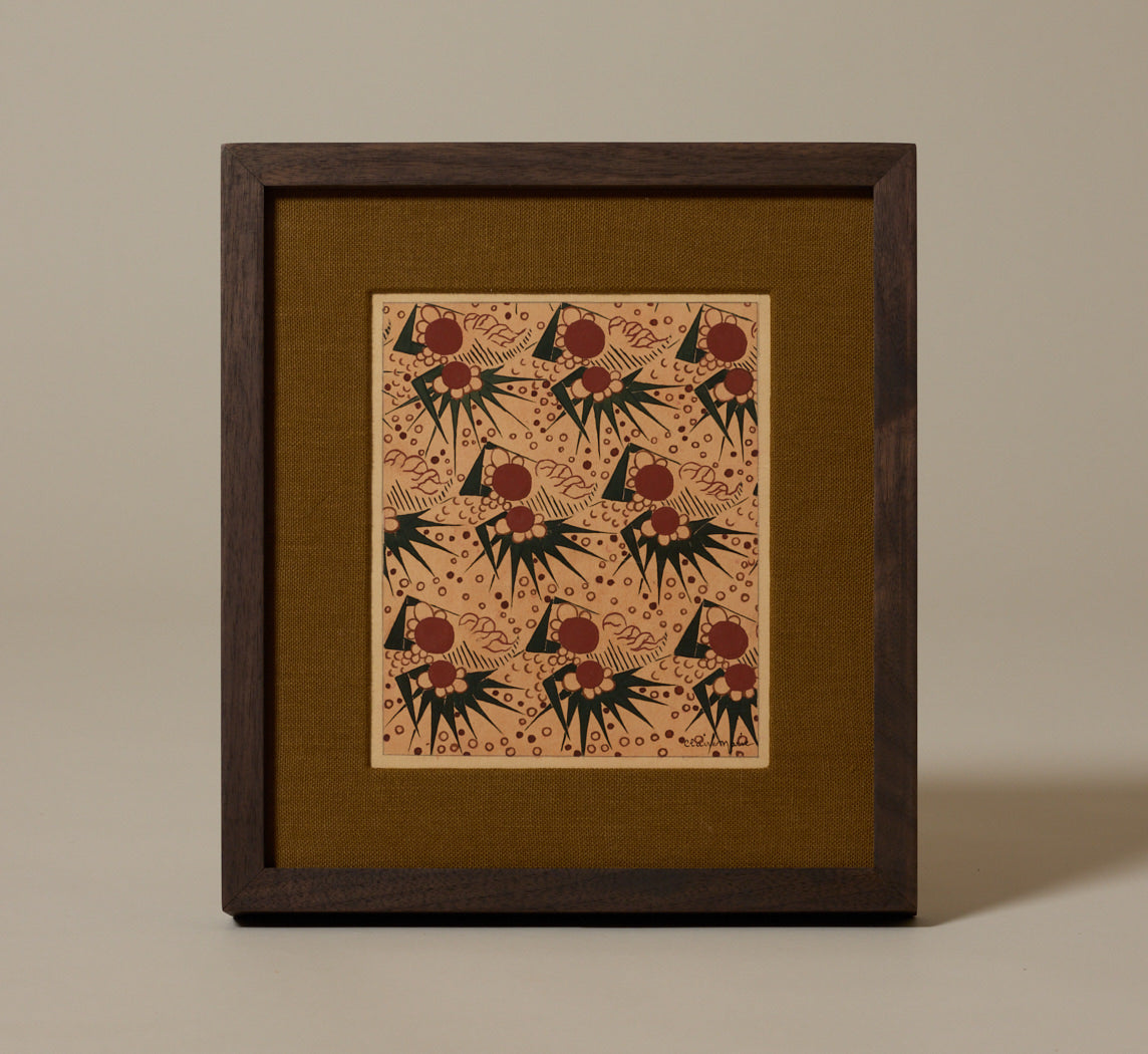1930S GOUACHE FLORAL PATTERN