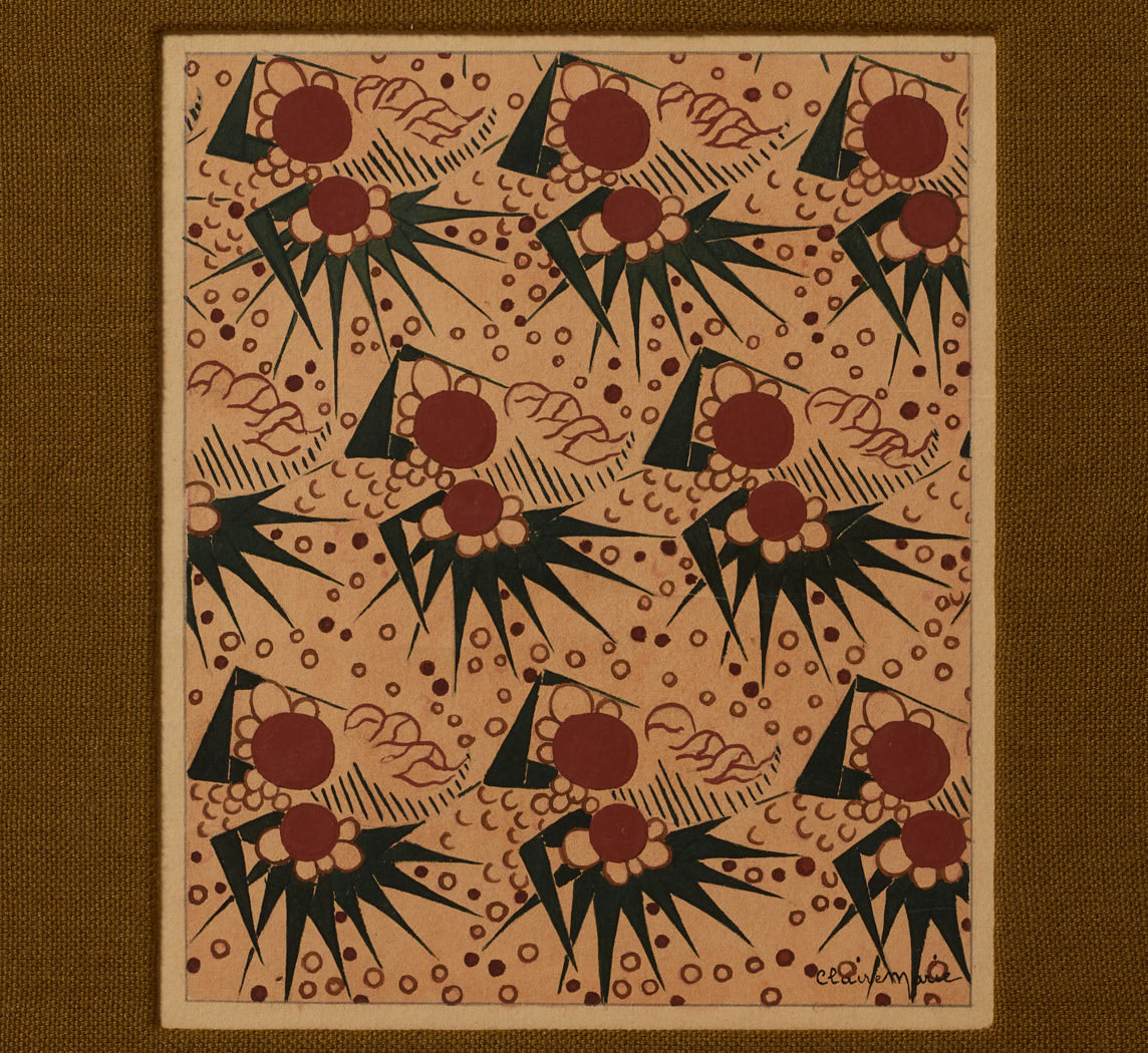 1930S GOUACHE FLORAL PATTERN