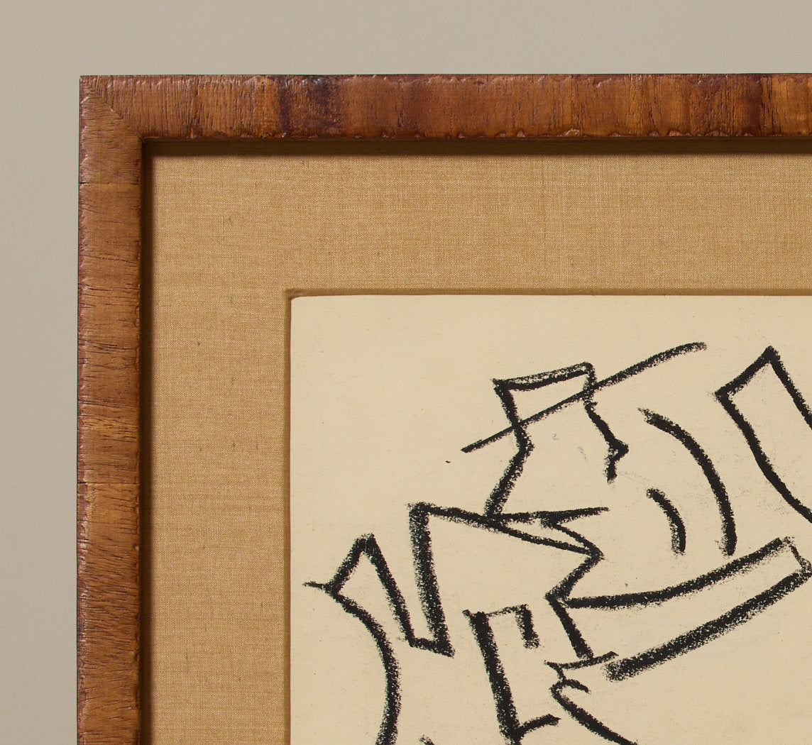 1960S SWISS CHALK "THE BRAWL" DRAWING