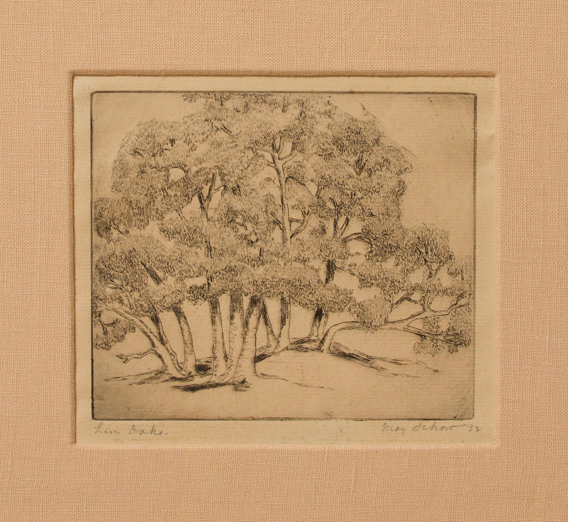 PETITE OAK TREE ETCHING, C. 1932