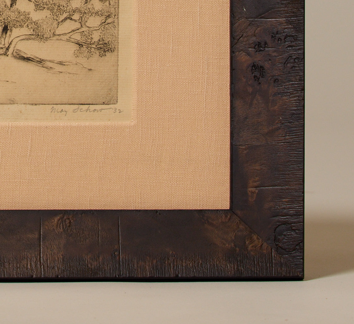 PETITE OAK TREE ETCHING, C. 1932