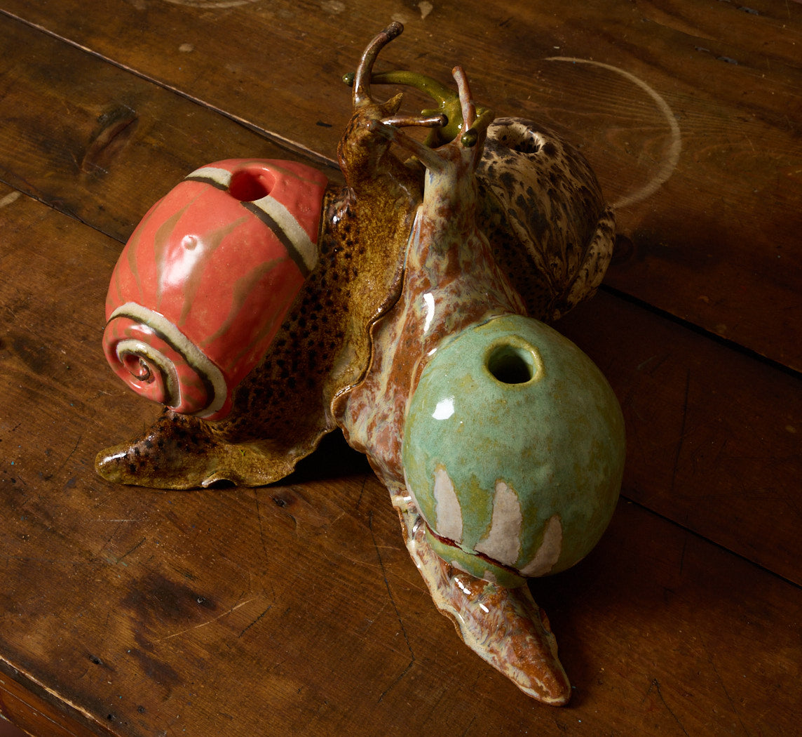 TRIPLE SNAIL VASE BY PEARCE WILLIAMS