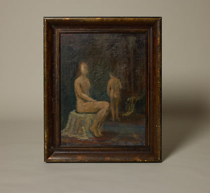 MOSES SOYER PORTRAIT OF TWO NUDES