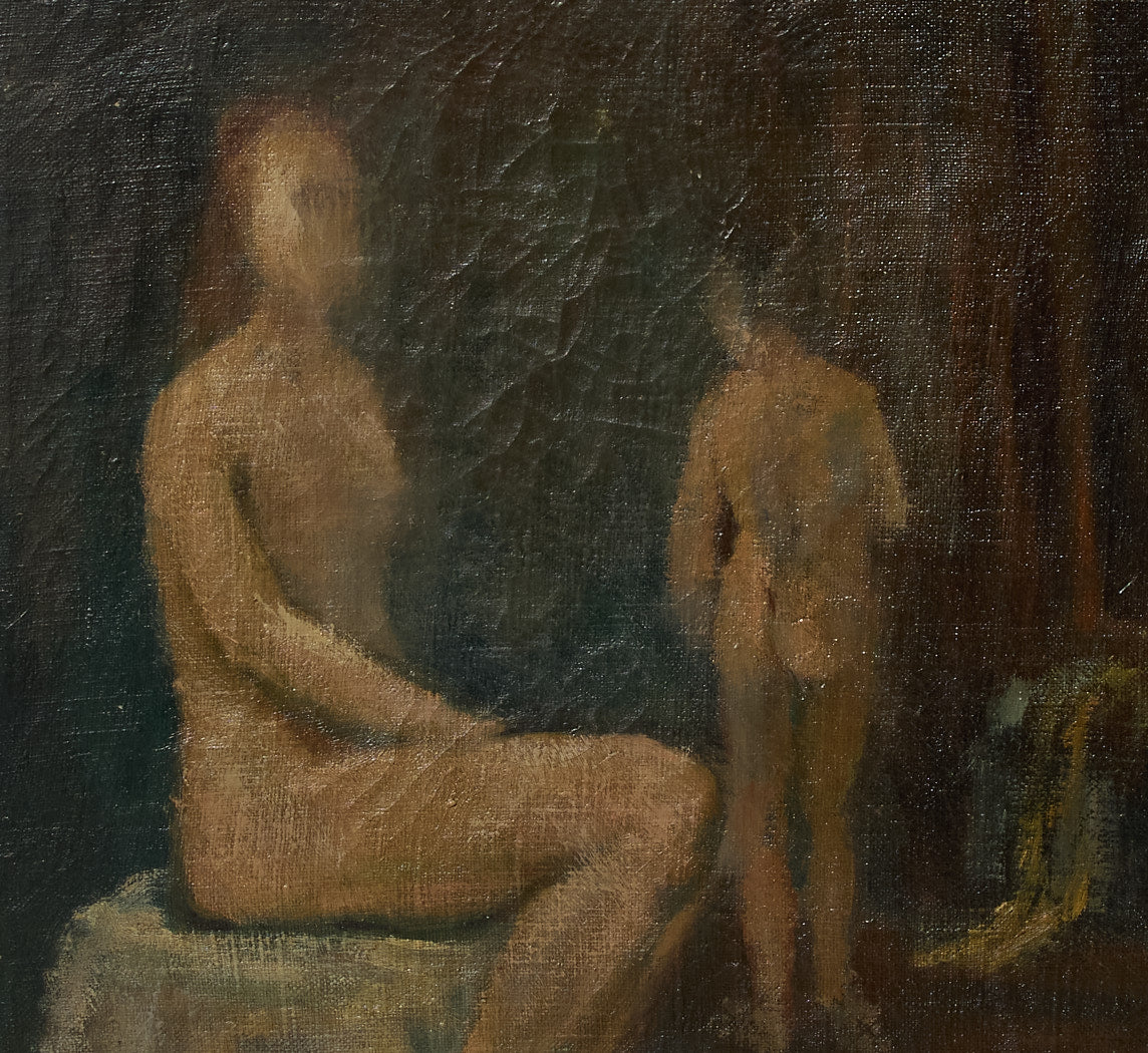 MOSES SOYER PORTRAIT OF TWO NUDES