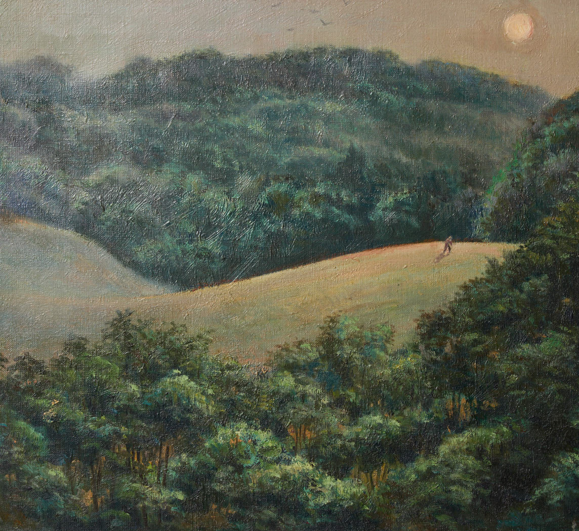 FIGURE IN MOONLIT LANDSCAPE BY JACK RICHARD (1922-2014, AMERICAN)