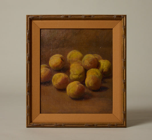 1930S ITALIAN STILL LIFE OF PEACHES