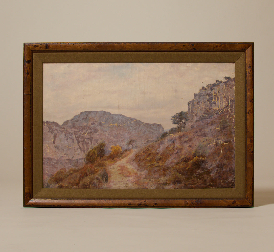 19TH CENTURY BARBIZON SCHOOL  FONTAINEBLEAU FOREST LANDSCAPE