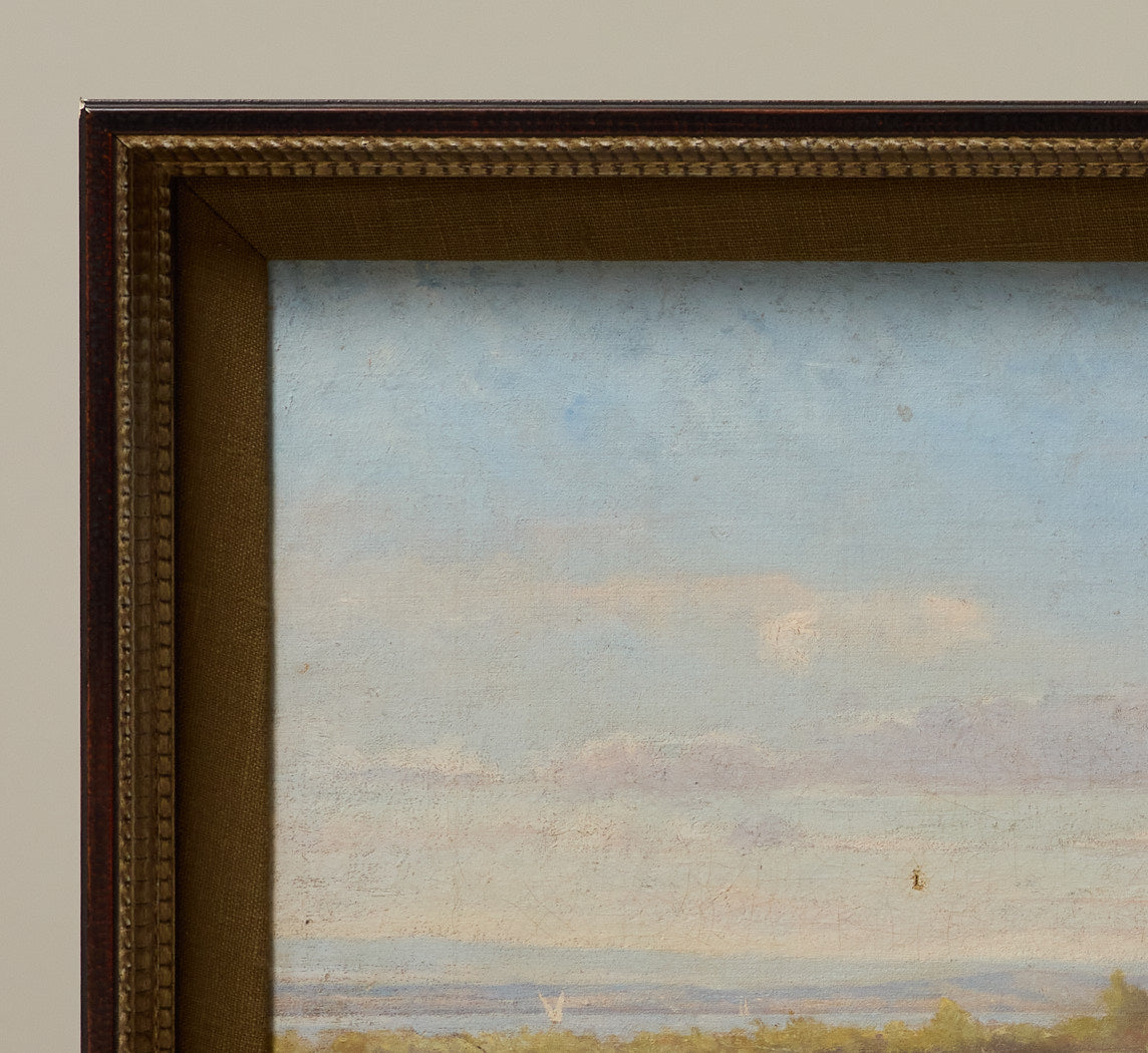SWISS PASTORAL SHORE LANDSCAPE, C. 1877