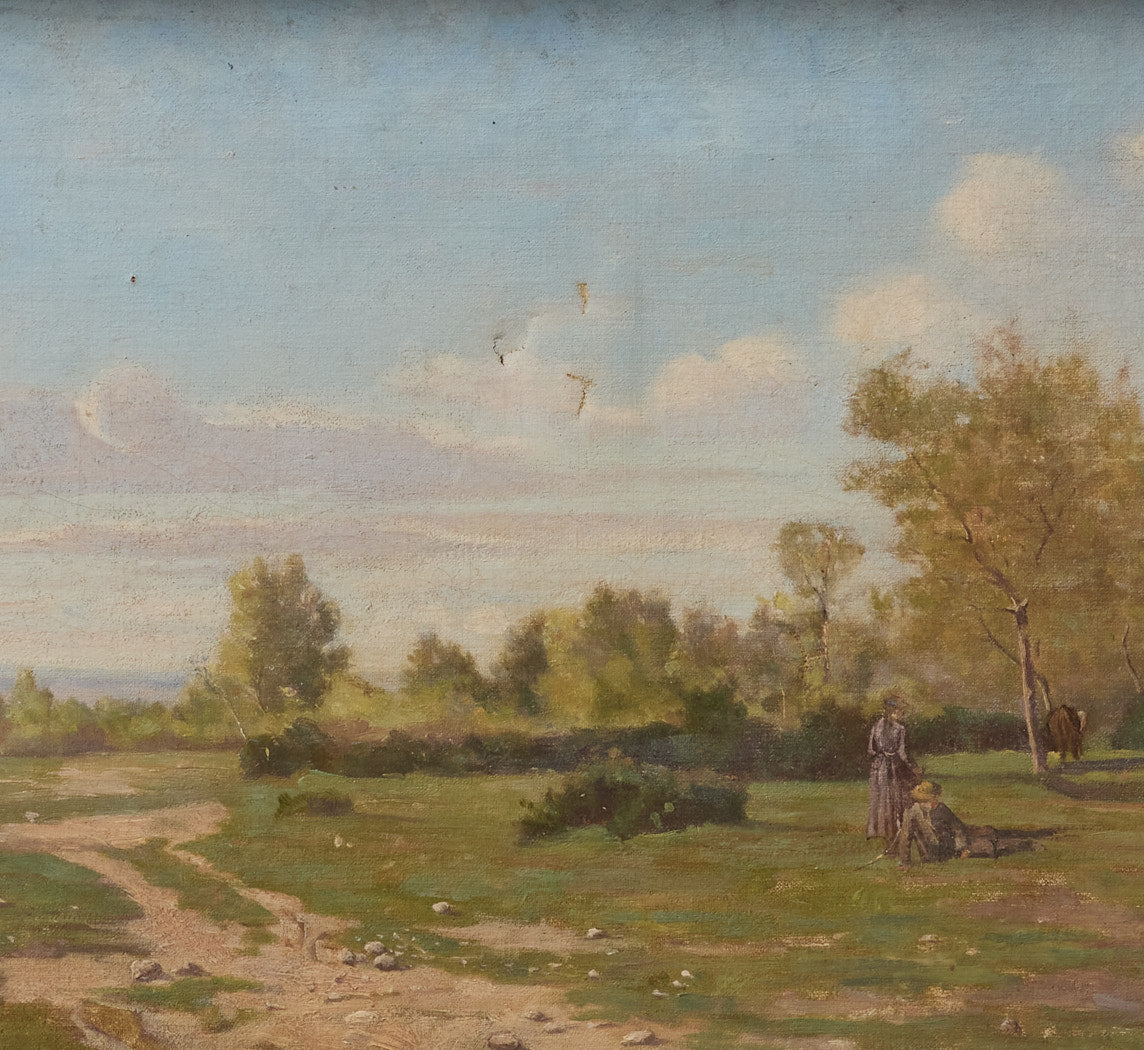 SWISS PASTORAL SHORE LANDSCAPE, C. 1877