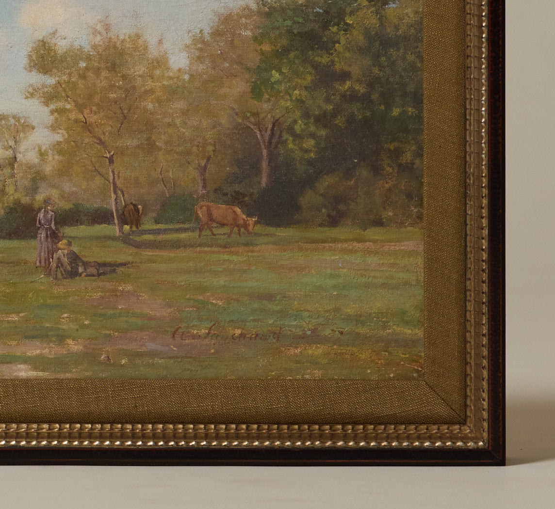 SWISS PASTORAL SHORE LANDSCAPE, C. 1877
