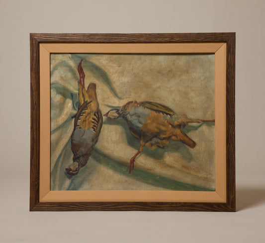 20TH CENTURY EUROPEAN PARTRIDGE TROPHY STILL LIFE