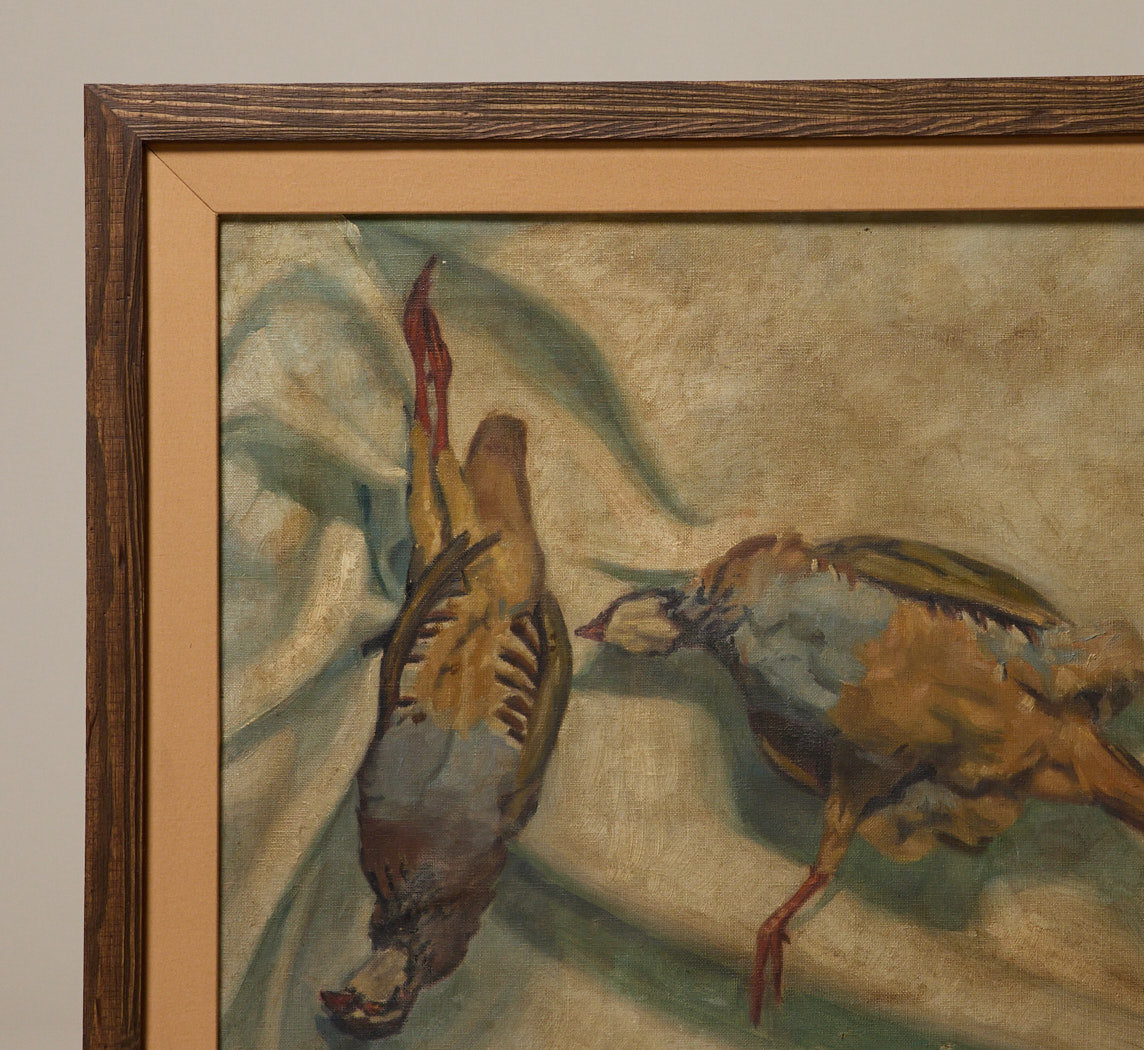 20TH CENTURY EUROPEAN PARTRIDGE TROPHY STILL LIFE
