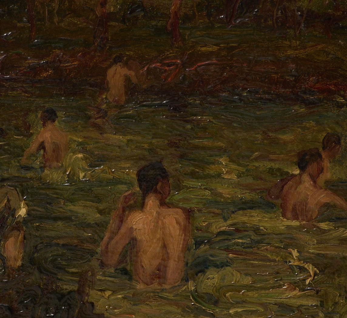 ITALIAN SCHOOL "THE BATH IN PIAVE" C. 1918