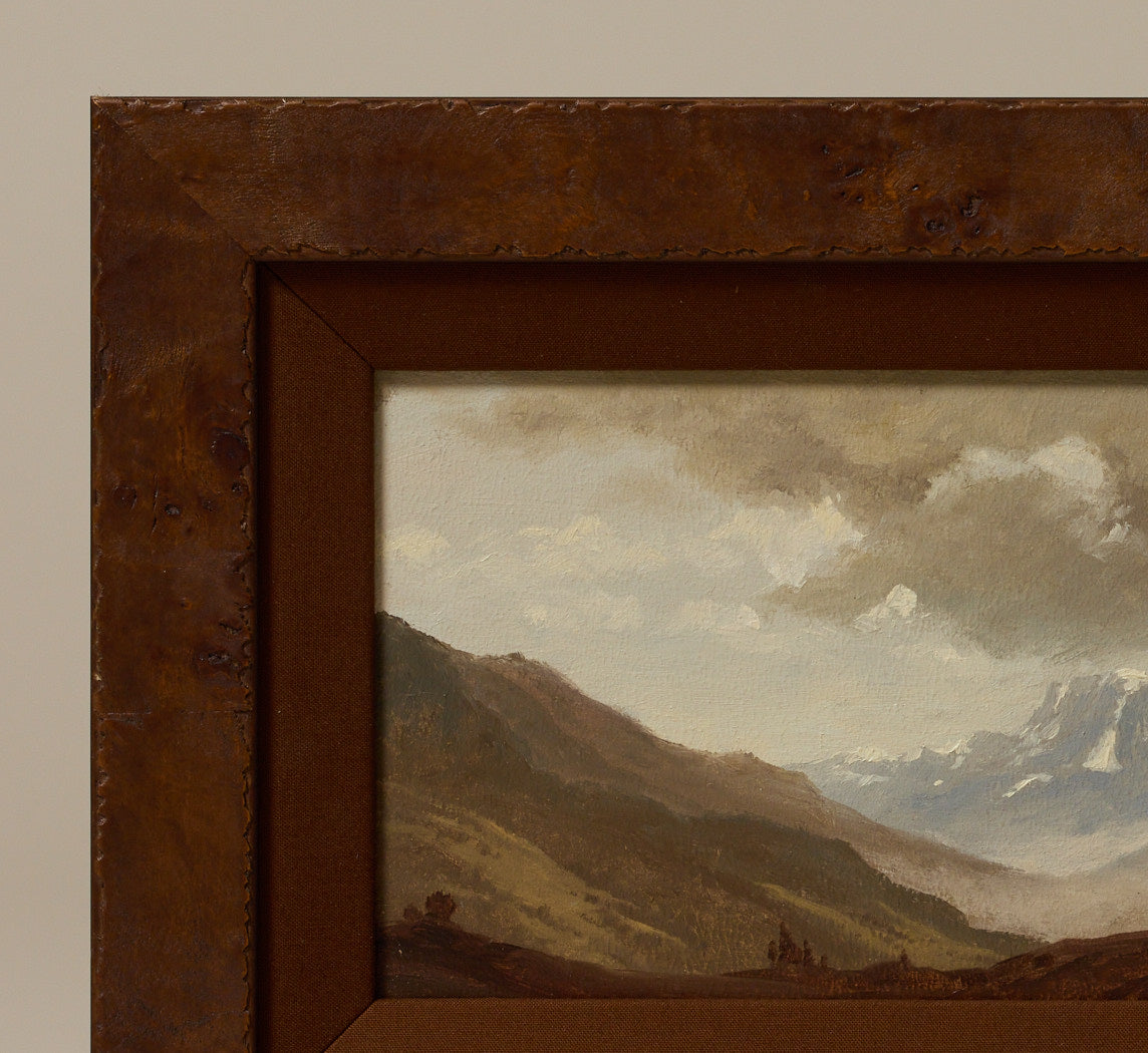 1918 GERMAN MOUNTAIN PANORAMA BY HEINRICH HARDER (1858-1930)