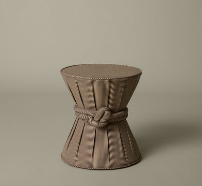 PIERCE & WARD DRUM SIDE TABLE IN ESSEX STRIPE