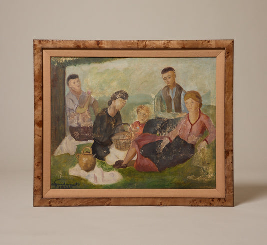 MID CENTURY ITALIAN PICNIC SCENE