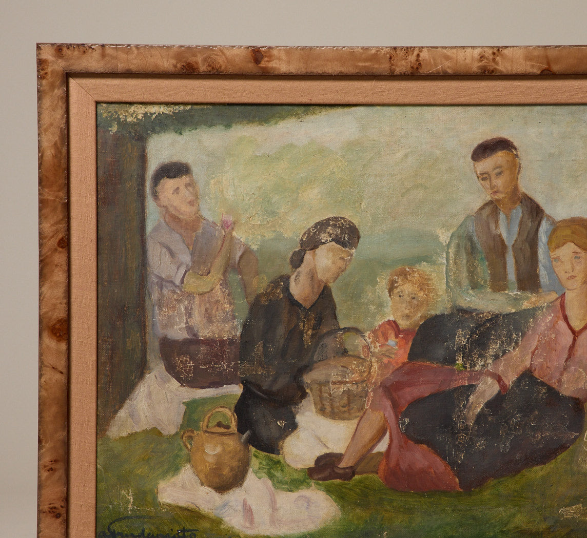 MID CENTURY ITALIAN PICNIC SCENE