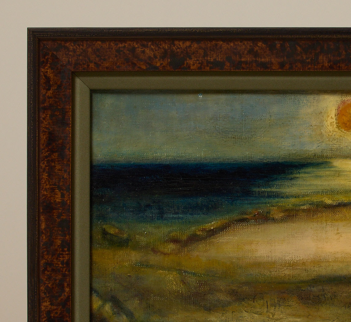 1960S FRENCH OCEAN SUNSET LANDSCAPE
