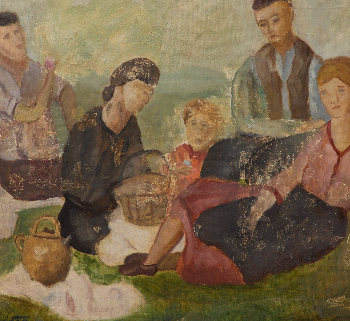 MID CENTURY ITALIAN PICNIC SCENE