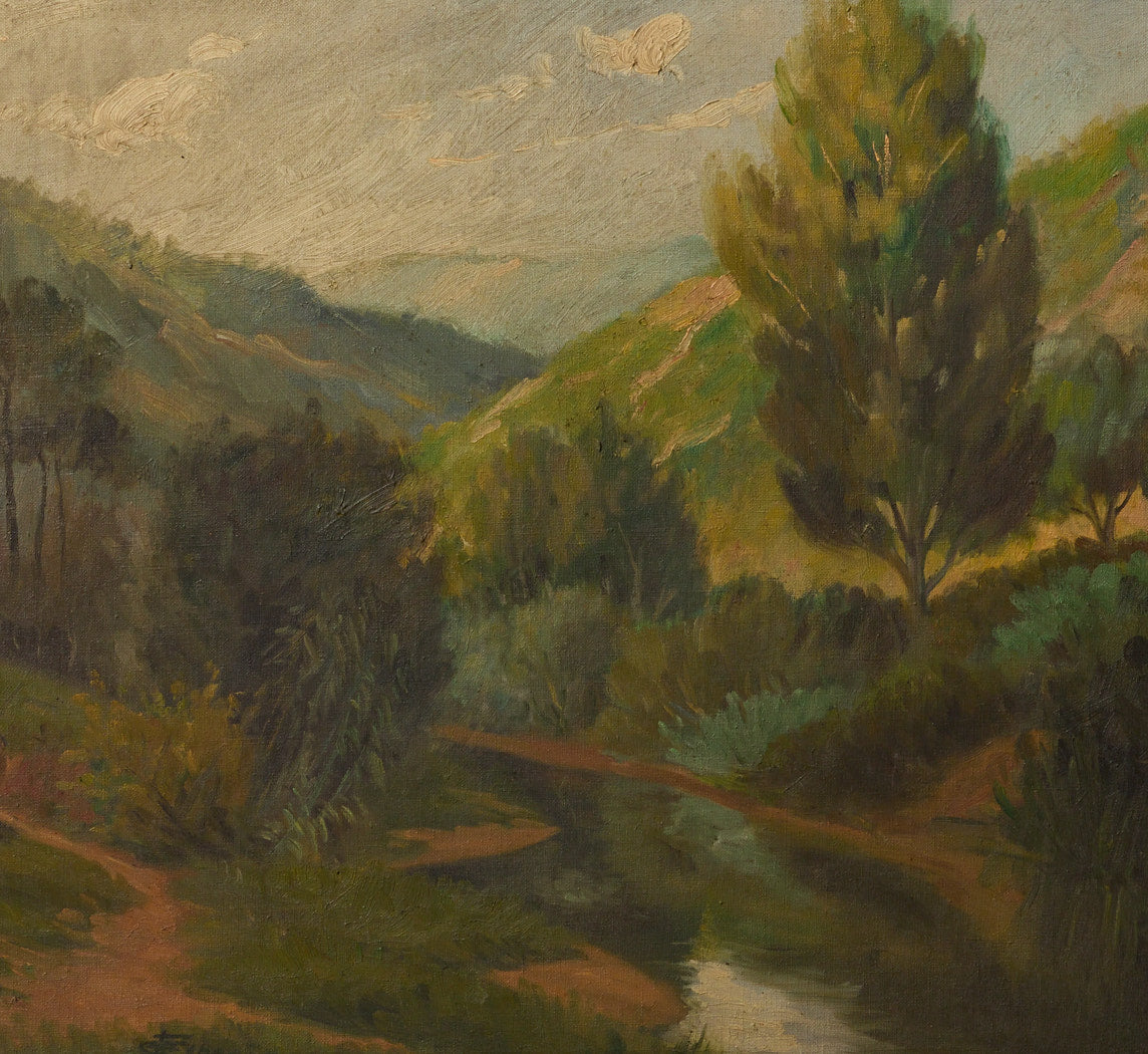 1920S EUROPEAN IMPRESSIONIST SCHOOL FOREST LANDSCAPE