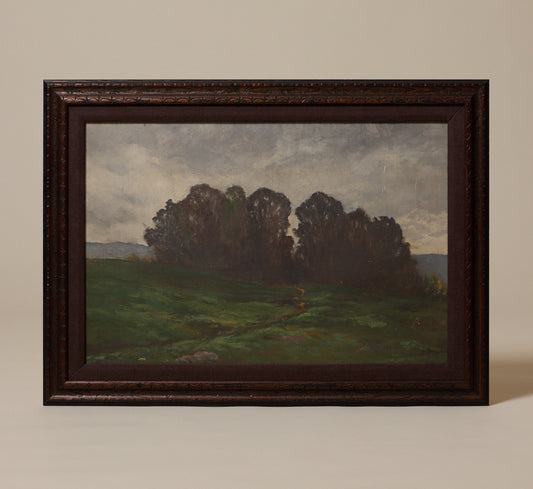 AMERICAN TONALIST MEADOW GROVE LANDSCAPE, C. 1900