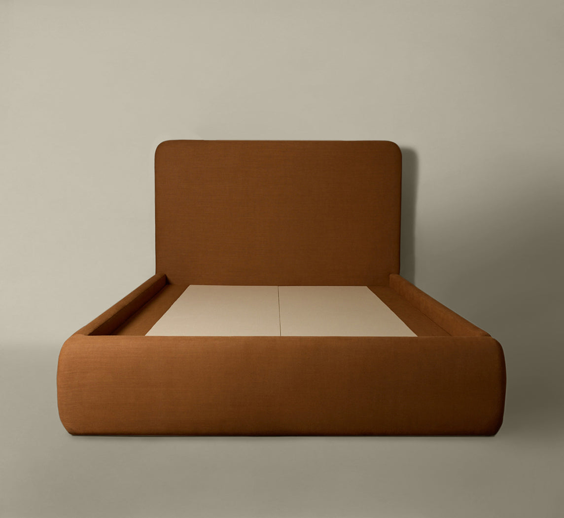 PIERCE & WARD LEO BED IN MOKUM COPPER LINEN