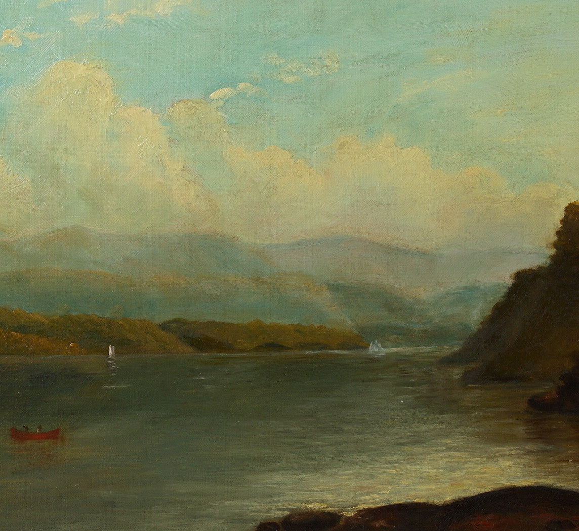 19TH CENTURY RIVER SCENE