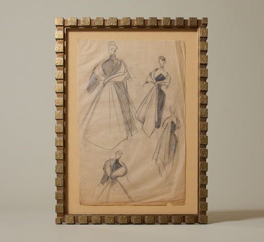 EARLY 20TH CENTURY PARISIAN COUTURE SKETCH
