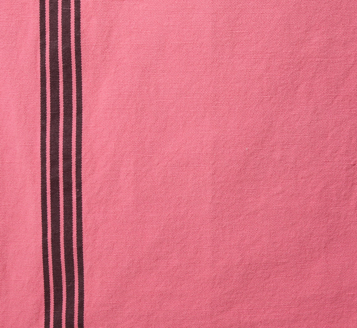 CHARVET FRENCH COTTON & LINEN TEA TOWEL IN PINK
