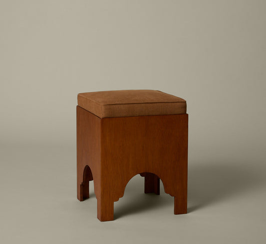1970S DUTCH WOODEN STOOL WITH STORAGE