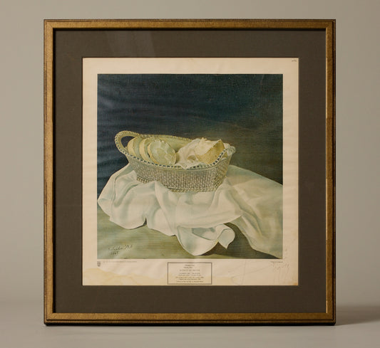 1973 SIGNED SALVADOR DALI PRINT "BASKET OF BREAD"