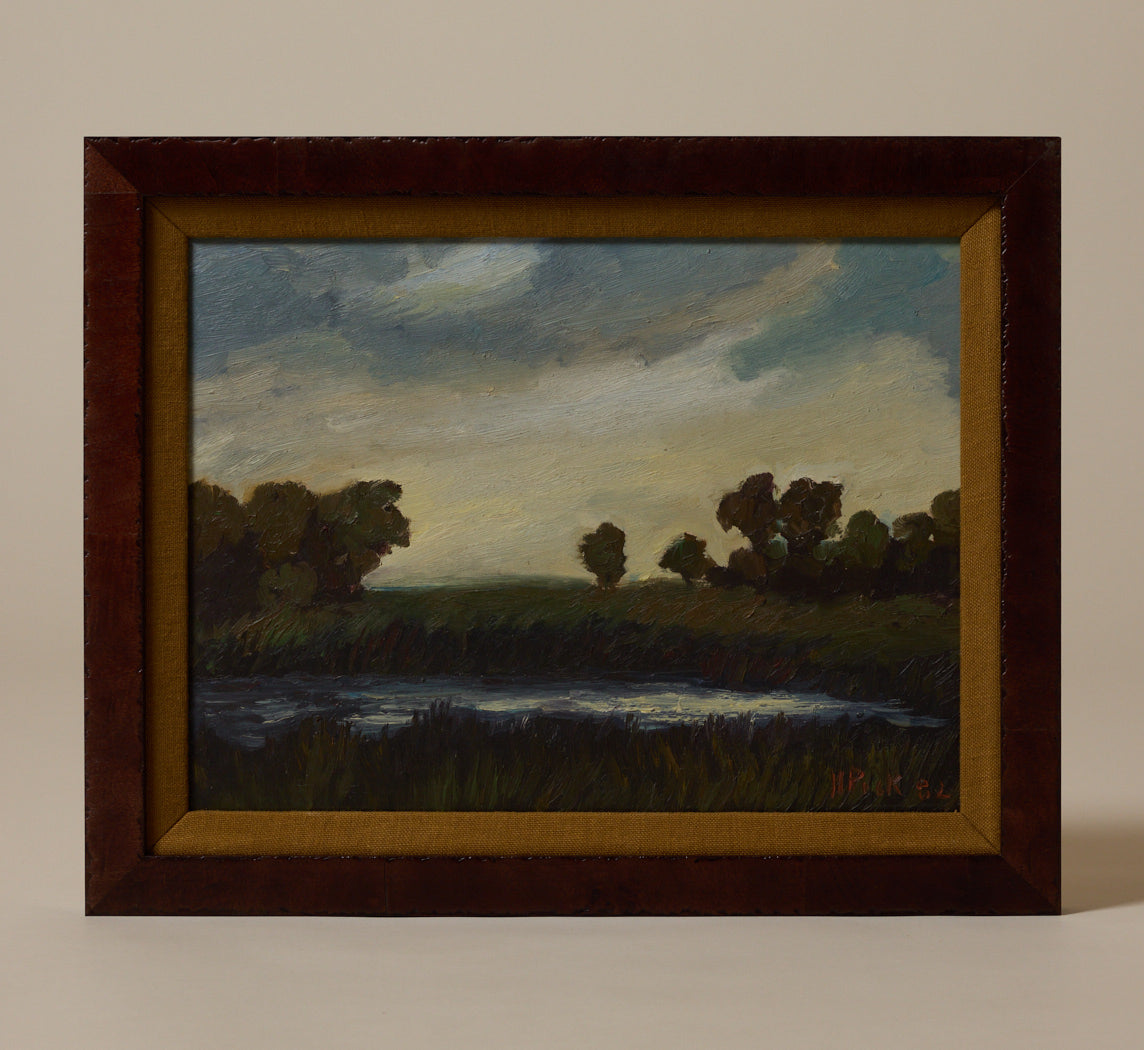 20TH CENTURY GERMAN MARSHLAND LANDSCAPE
