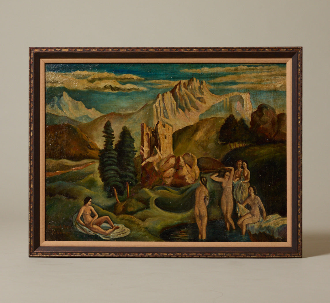 EARLY 20TH CENTURY AUSTRIAN FAUVIST BACCANALE SCENE
