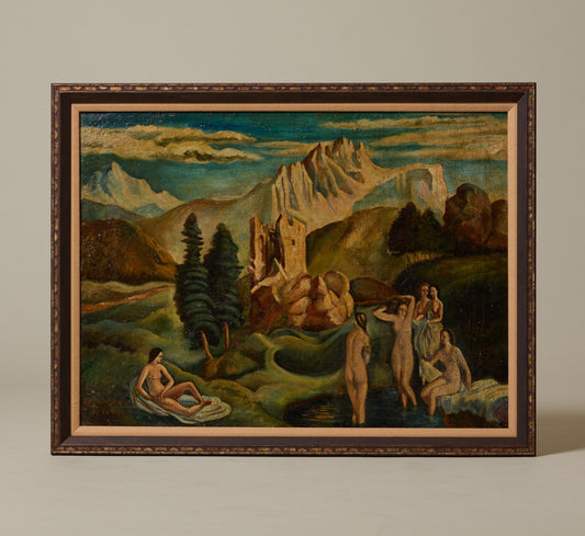 EARLY 20TH CENTURY AUSTRIAN FAUVIST BACCANALE SCENE
