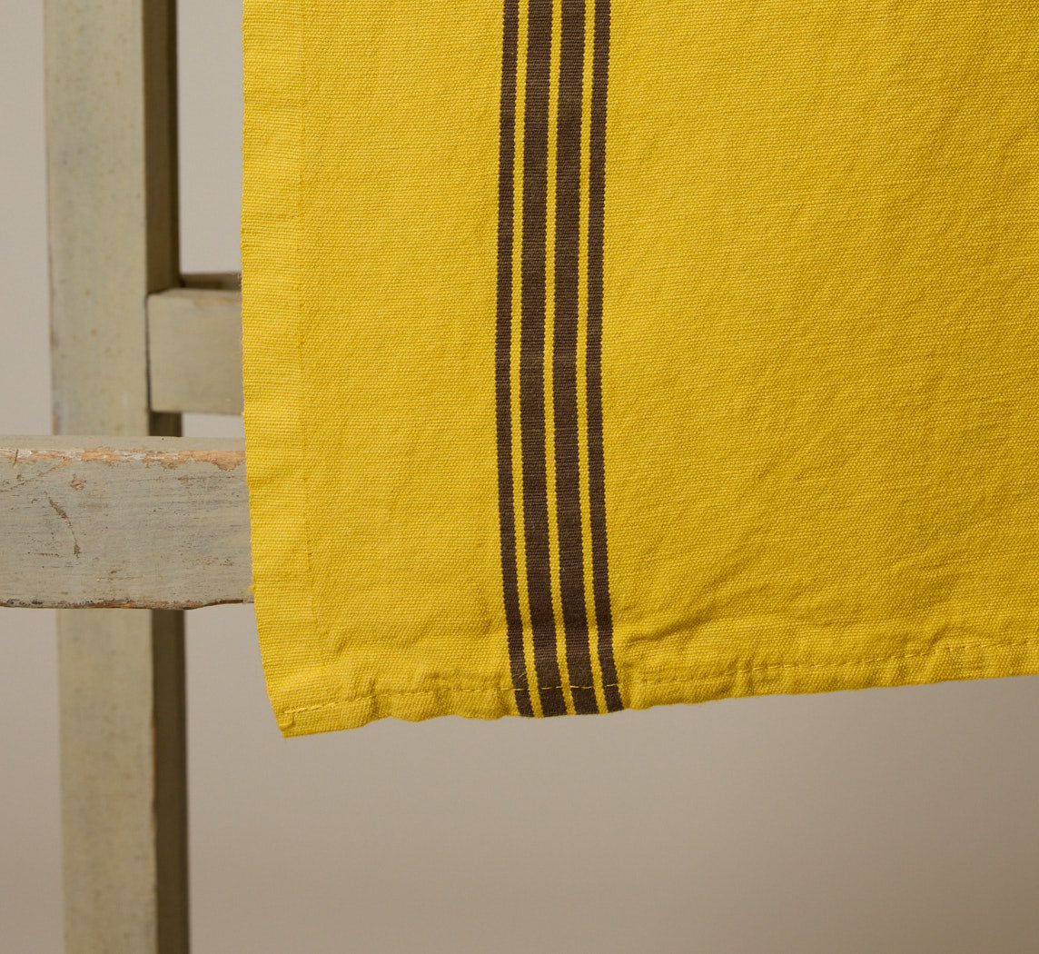CHARVET FRENCH COTTON & LINEN TEA TOWEL IN CURRY