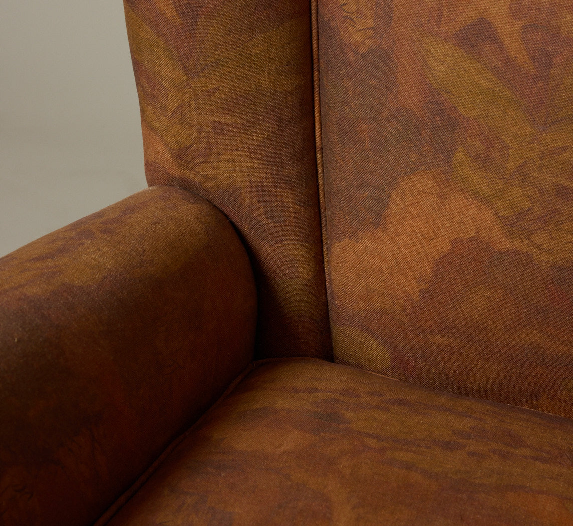 1950S ITALIAN ARM CHAIR BY PAOLO BUFFA IN PIERCE & WARD THE PAINTING LINEN