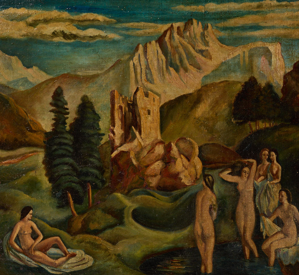 EARLY 20TH CENTURY AUSTRIAN FAUVIST BACCANALE SCENE