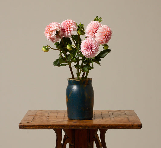 VINTAGE DRIP GLAZED STONEWARE JAR