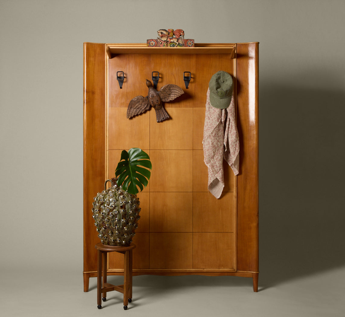 MID CENTURY ITALIAN PARQUET HALL TREE