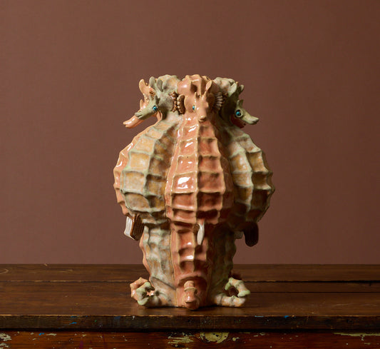 SEAHORSE VASE BY PEARCE WILLIAMS IN GREEN