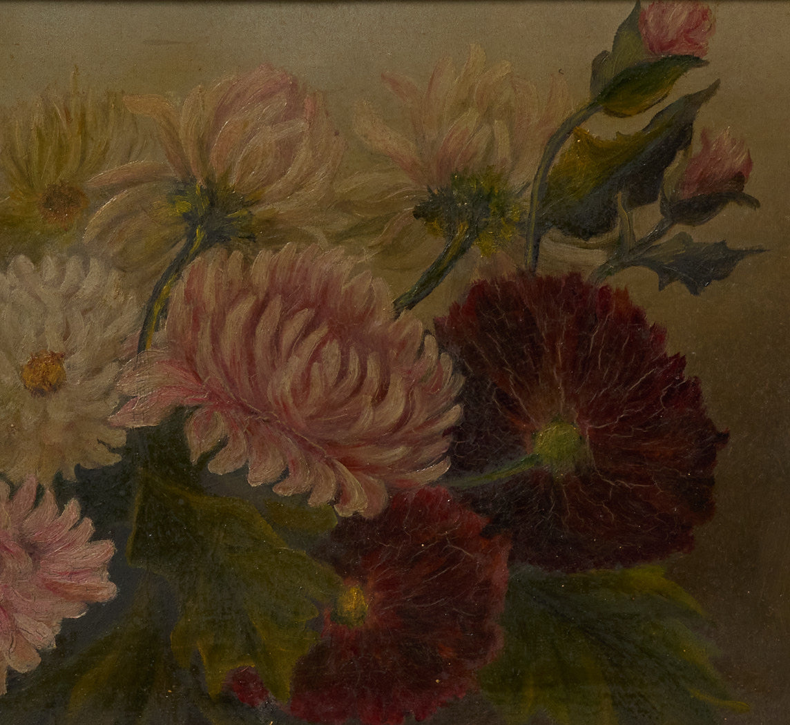 19TH CENTURY ENGLISH CHRYSANTHEMUM STILL LIFE