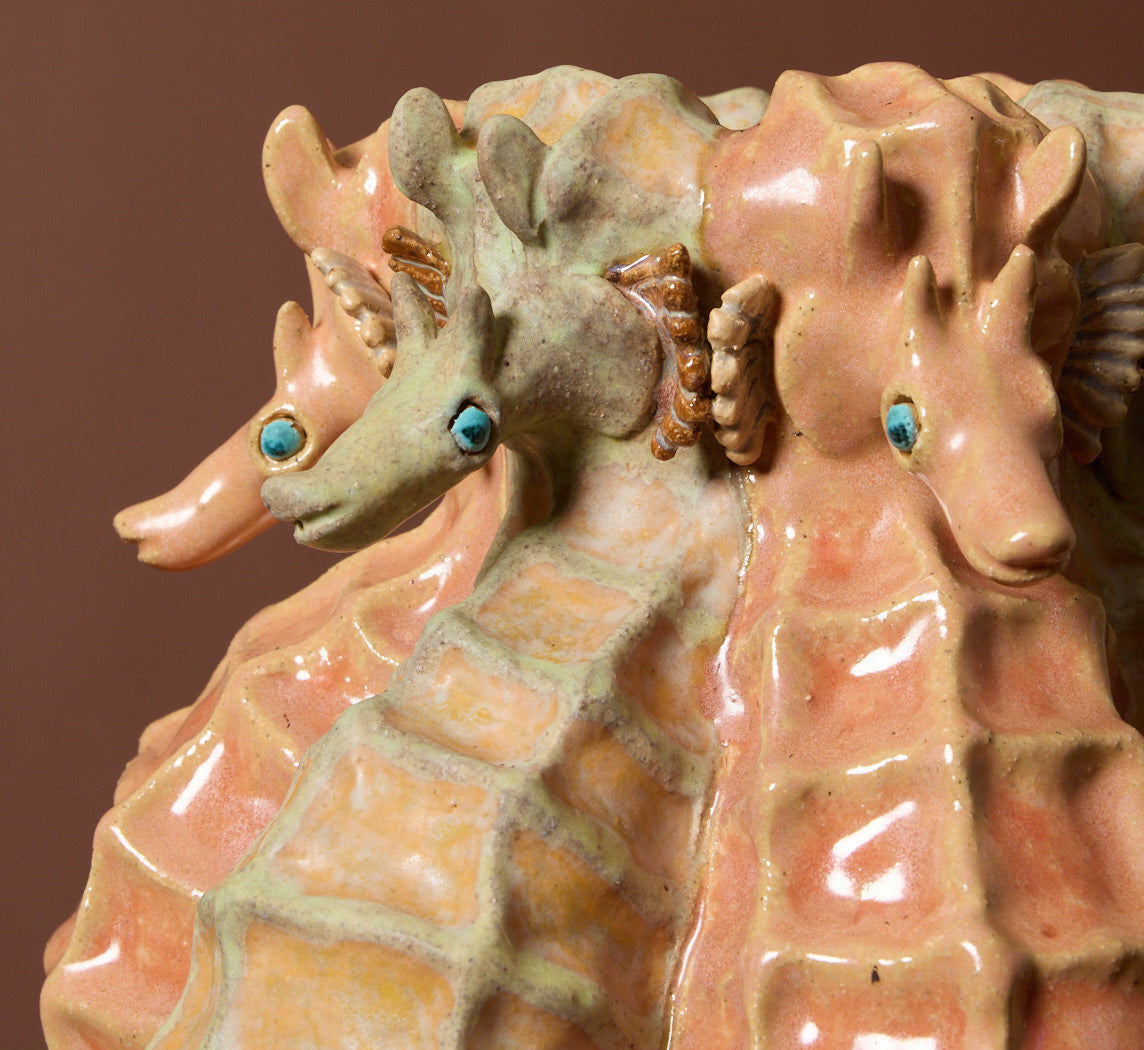 SEAHORSE VASE BY PEARCE WILLIAMS IN GREEN