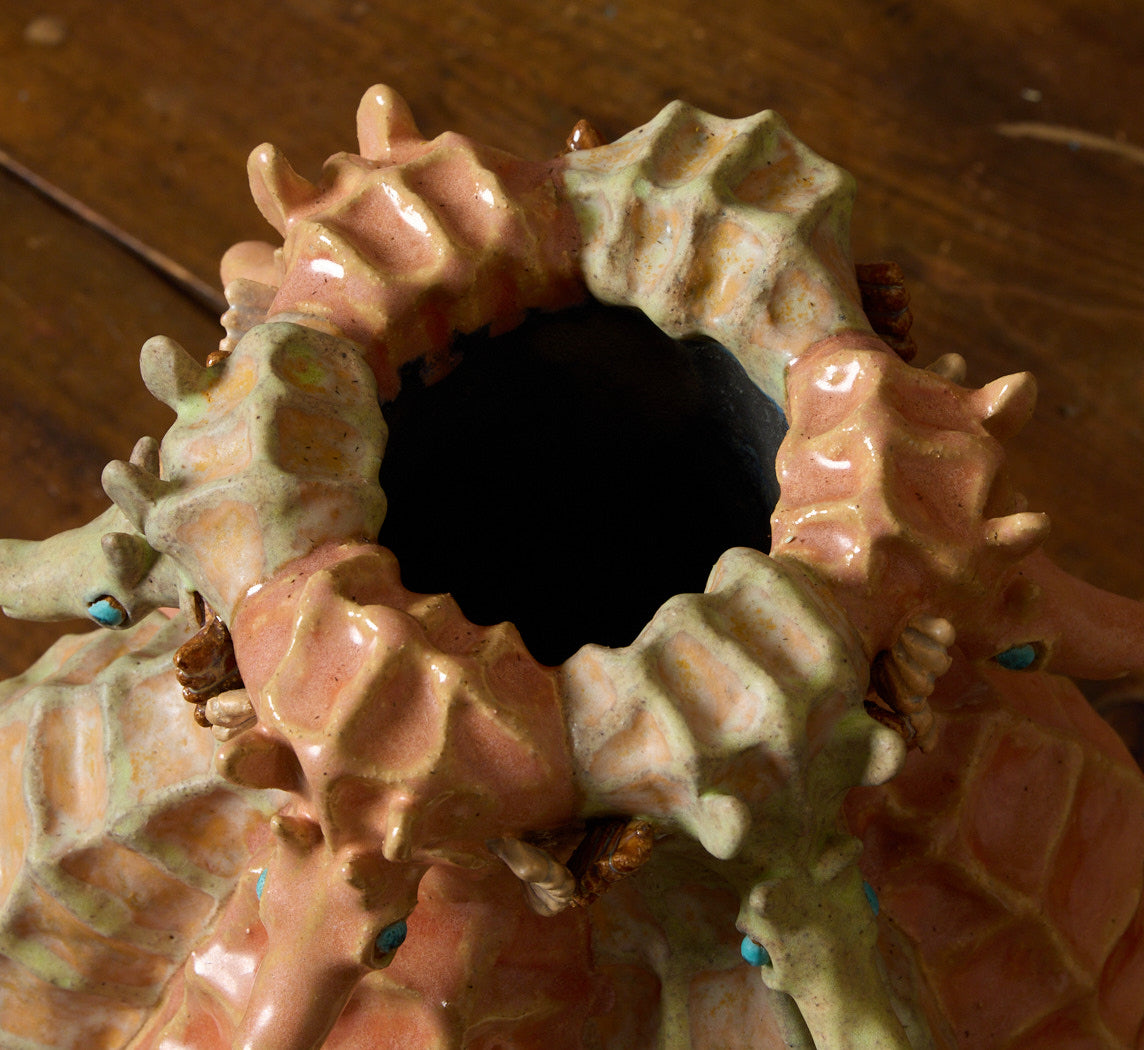 SEAHORSE VASE BY PEARCE WILLIAMS IN GREEN