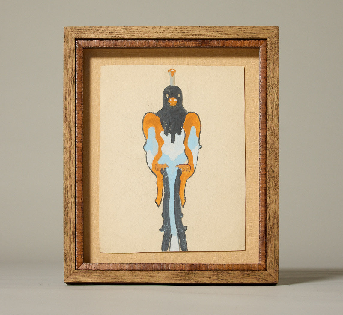 1970S FRENCH EXPRESSIONIST PORTRAIT OF A PARROT