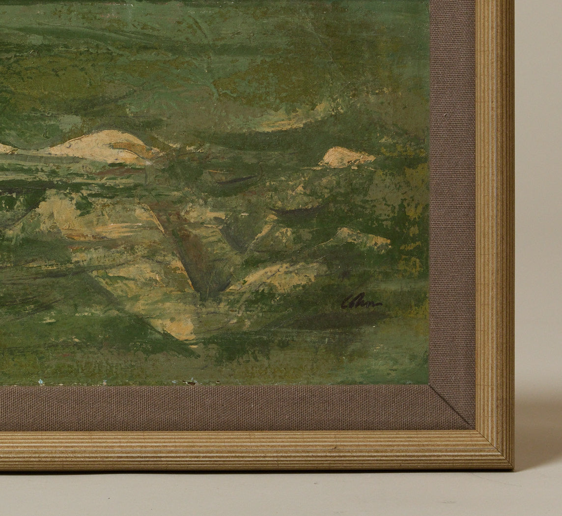MODERNIST MOONLIT DIPPER SCENE BY HAROLD COHN (1908 - 1982)