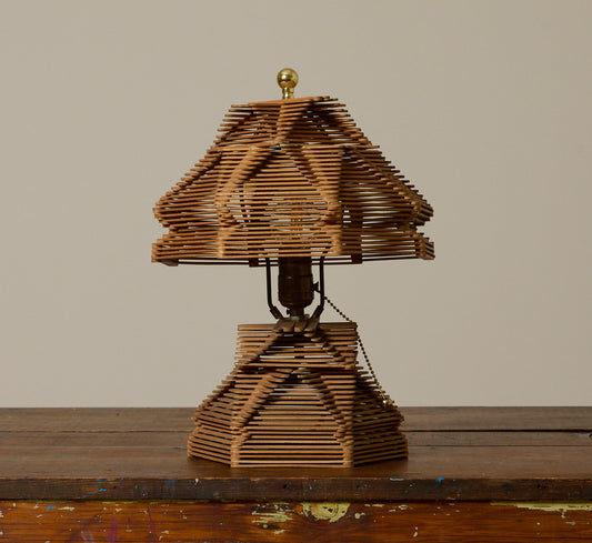 GEOMETRIC TRAMP ART POPSICLE LAMP