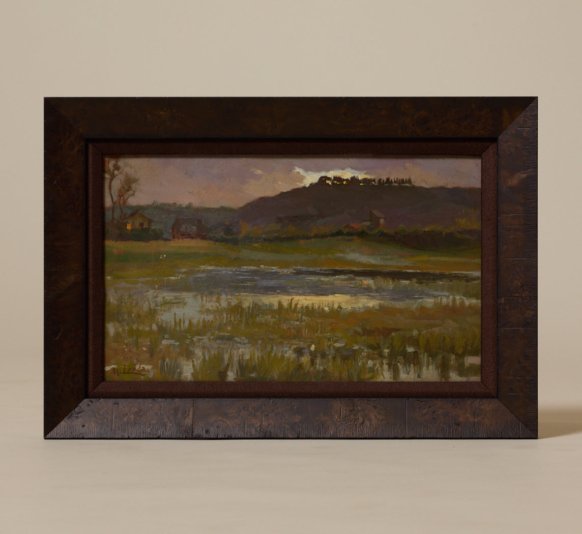 19TH CENTURY TONAL IMPRESSIONIST MARSHLAND LANDSCAPE